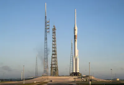 Rocket on the Pad at Dawn