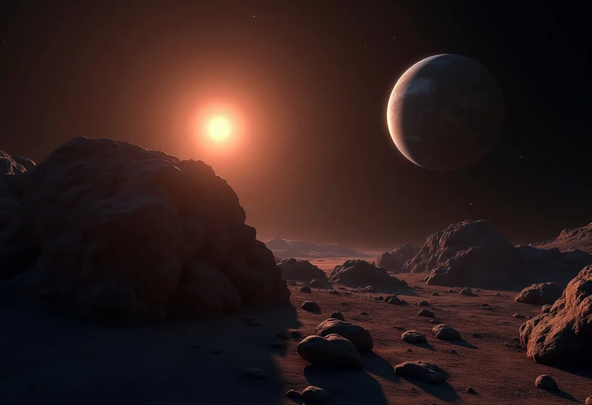 Exoplanet beside its Star