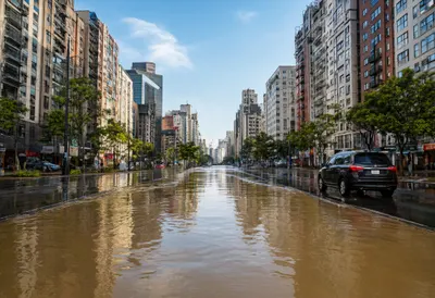 Flooded City Street
