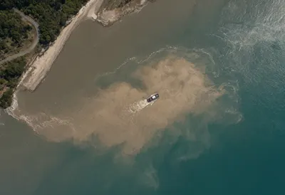 Aerial View of a Flooded Delta