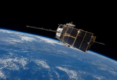 Earth Observation Satellite above the Limb