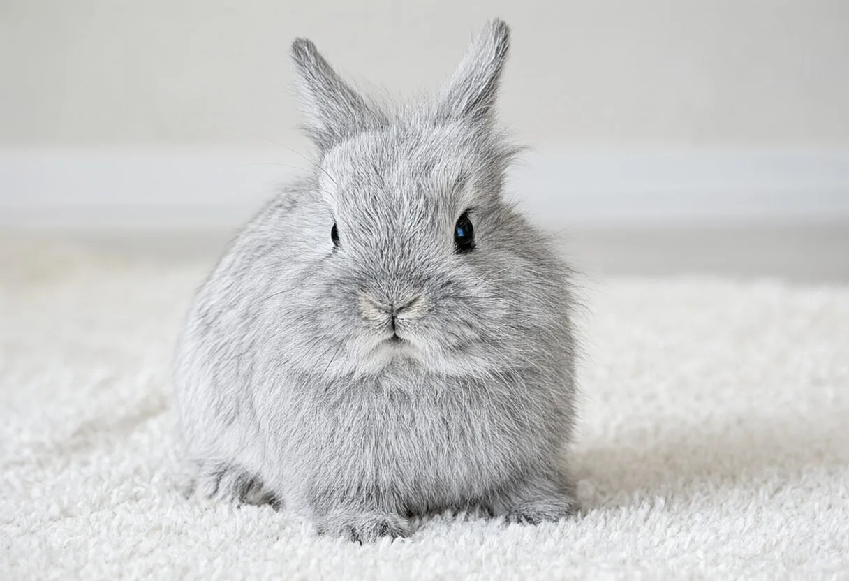 Dwarf Rabbit on a soft rug Pencil Sketch