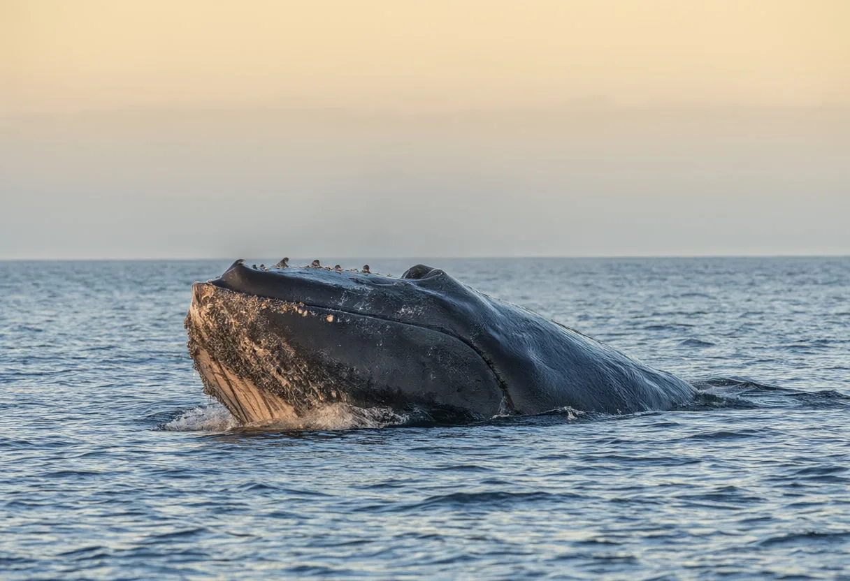 Blue Whale at golden hour