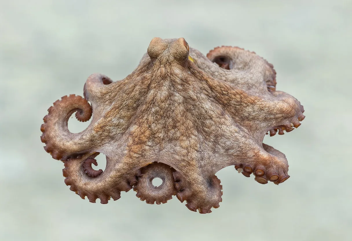 Octopus against a soft blurred background