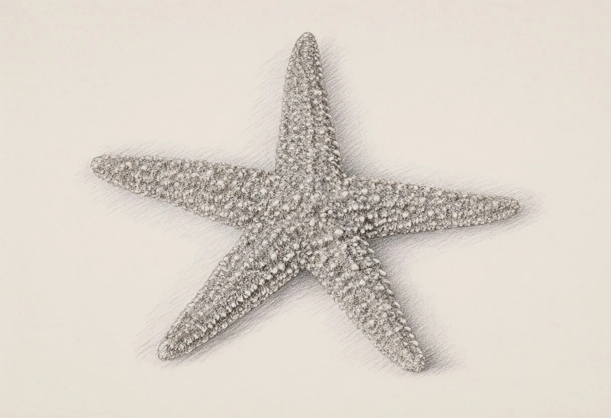 Starfish Pencil Sketch