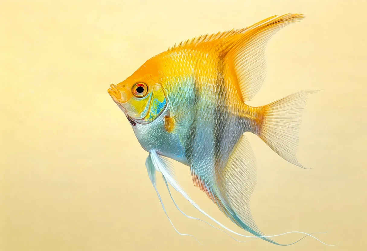 Angelfish at golden hour Digital Illustration
