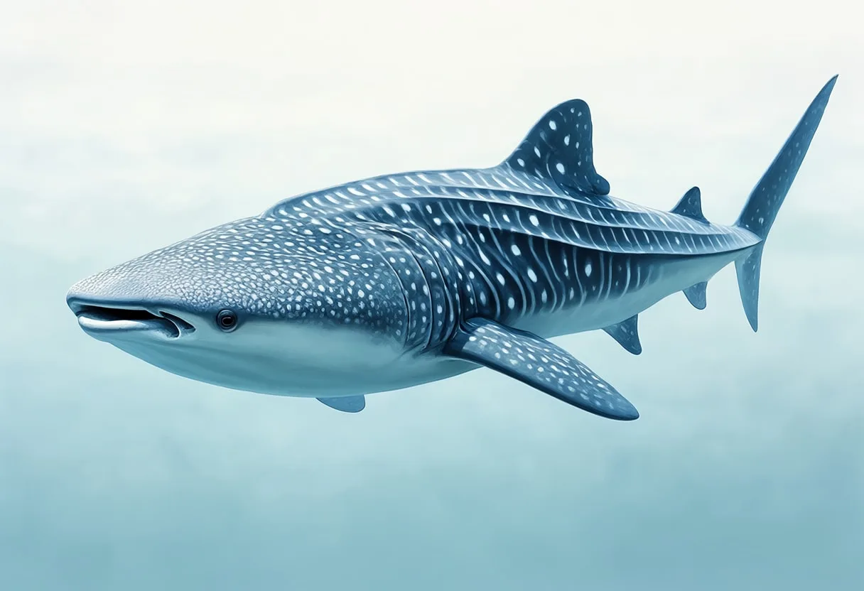Whale Shark in gentle mist Digital Illustration