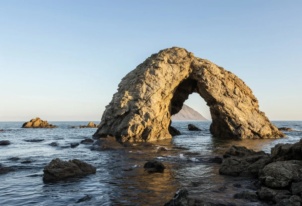 Sea Arch At Sunset