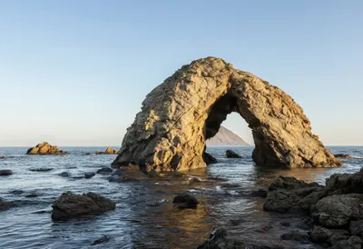 Sea Arch At Sunset