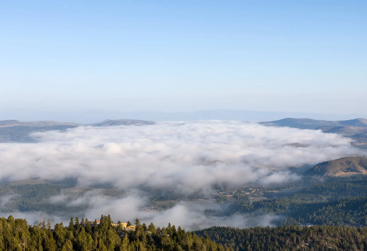 Cloud Inversion Above Valley after rain