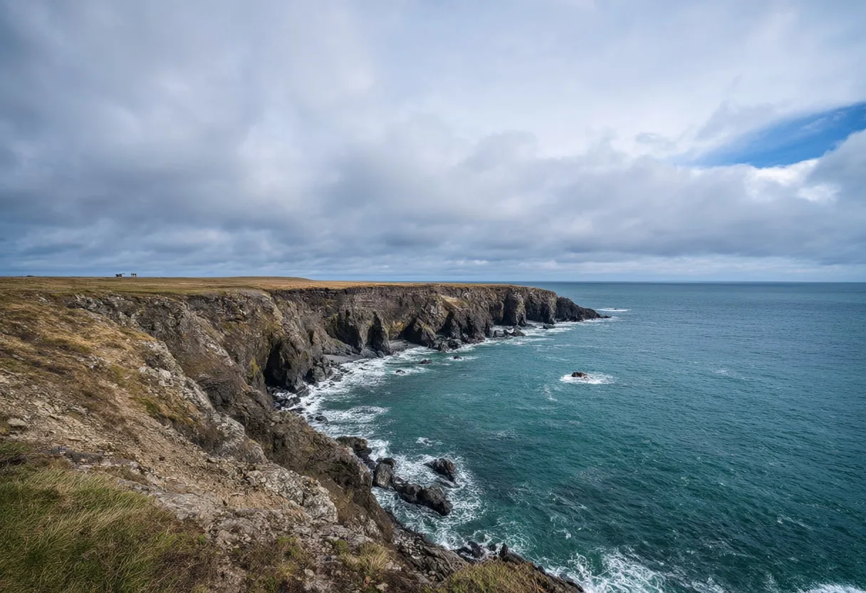 Storm Light On A Cliff