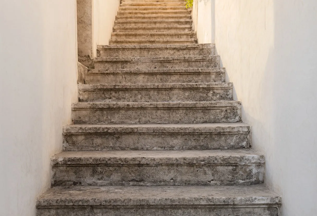 Staircase Between Old Walls