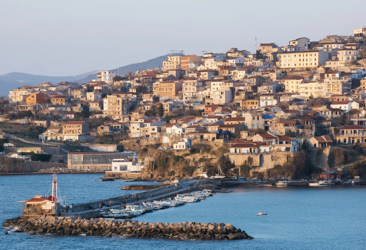 Coastal Town on a Hillside