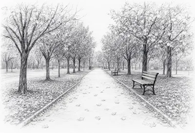 City Park in Autumn at blue hour