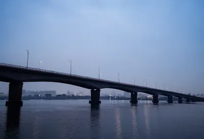 Bridge Silhouette at Dusk after rain