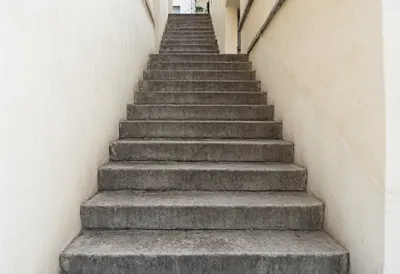 Staircase Between Old Walls after rain