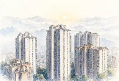 Tower Blocks and Cloud Layers from a high vantage point