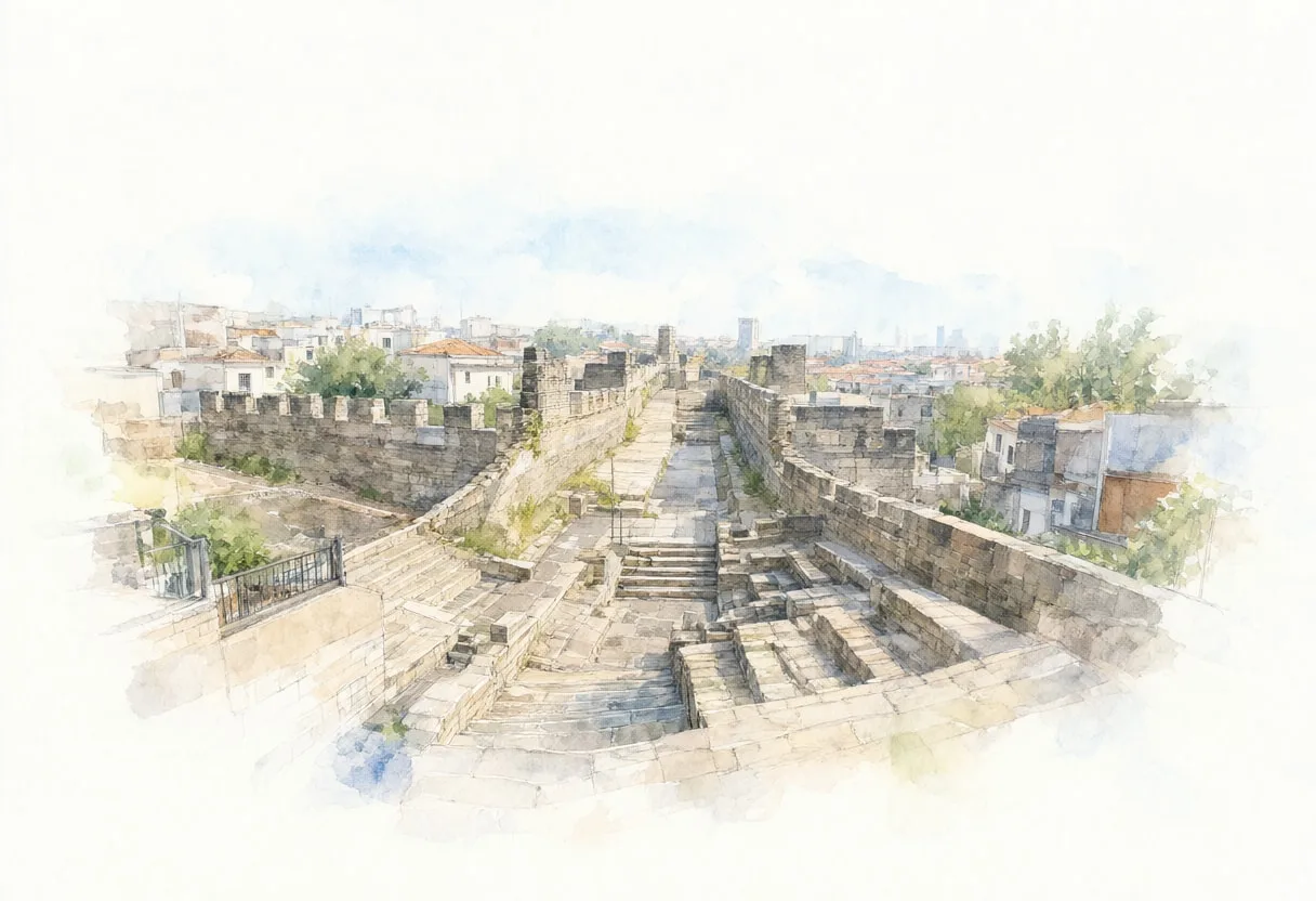 City Walls from Above from a high vantage point