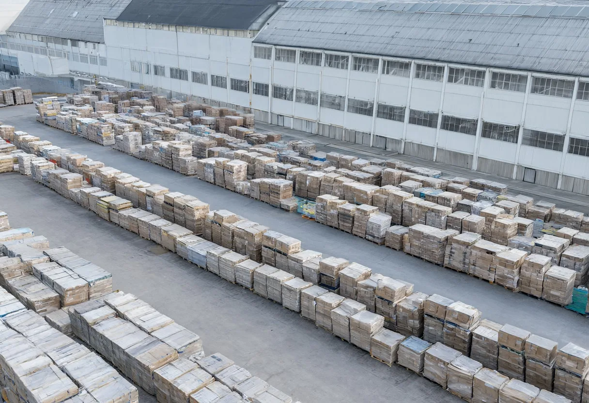 Warehouse Aisle from Above