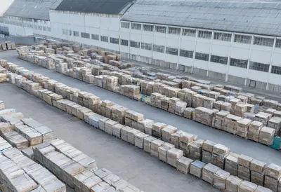 Warehouse Aisle from Above