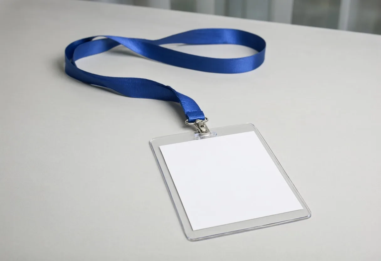 Conference Badge on a Table