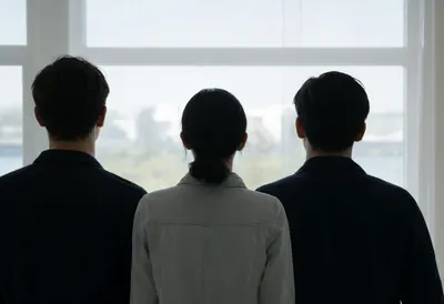 Team Stand-Up in Silhouette