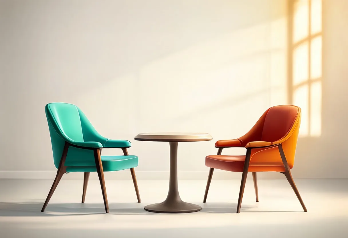 Interview Chairs Facing with warm window light