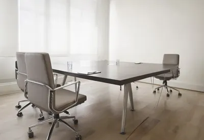 Boardroom Table in Soft Light in a minimal setting