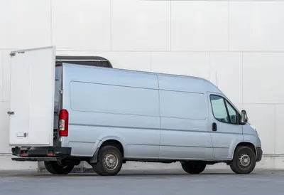 Delivery Van at a Loading Bay in a minimal setting