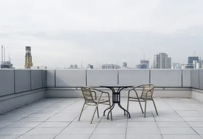 Rooftop Terrace Meeting in a minimal setting