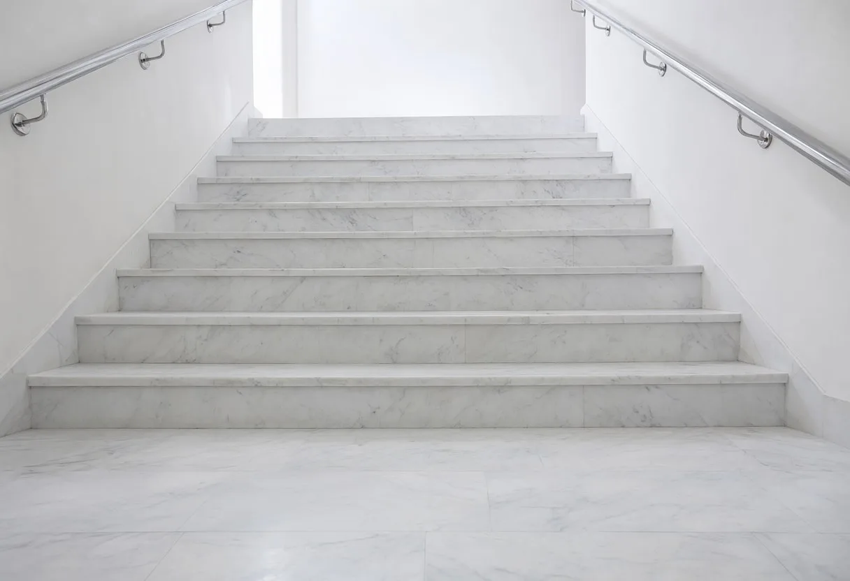 Staircase in a Corporate Lobby with cool clean light