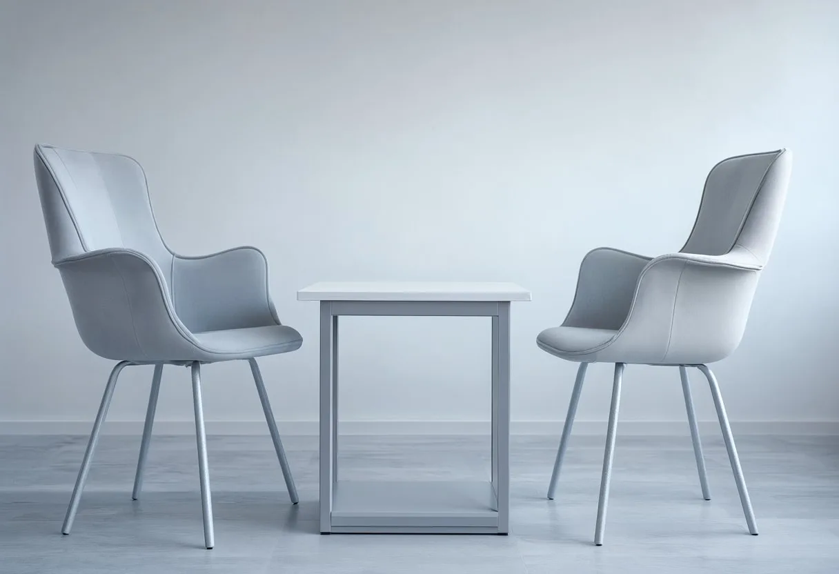 Interview Chairs Facing with cool clean light