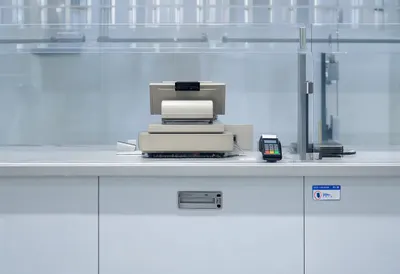 Shop Counter with a Till with cool clean light