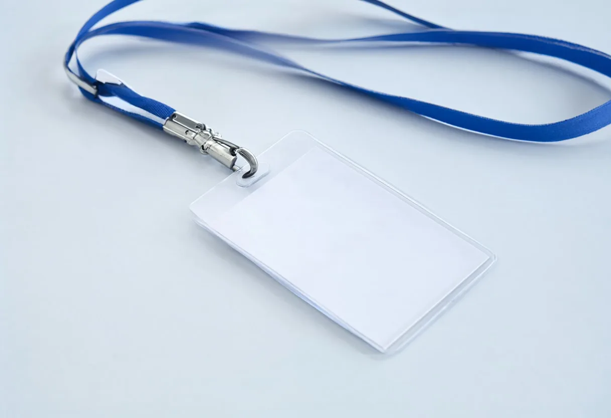 Conference Badge on a Table with cool clean light
