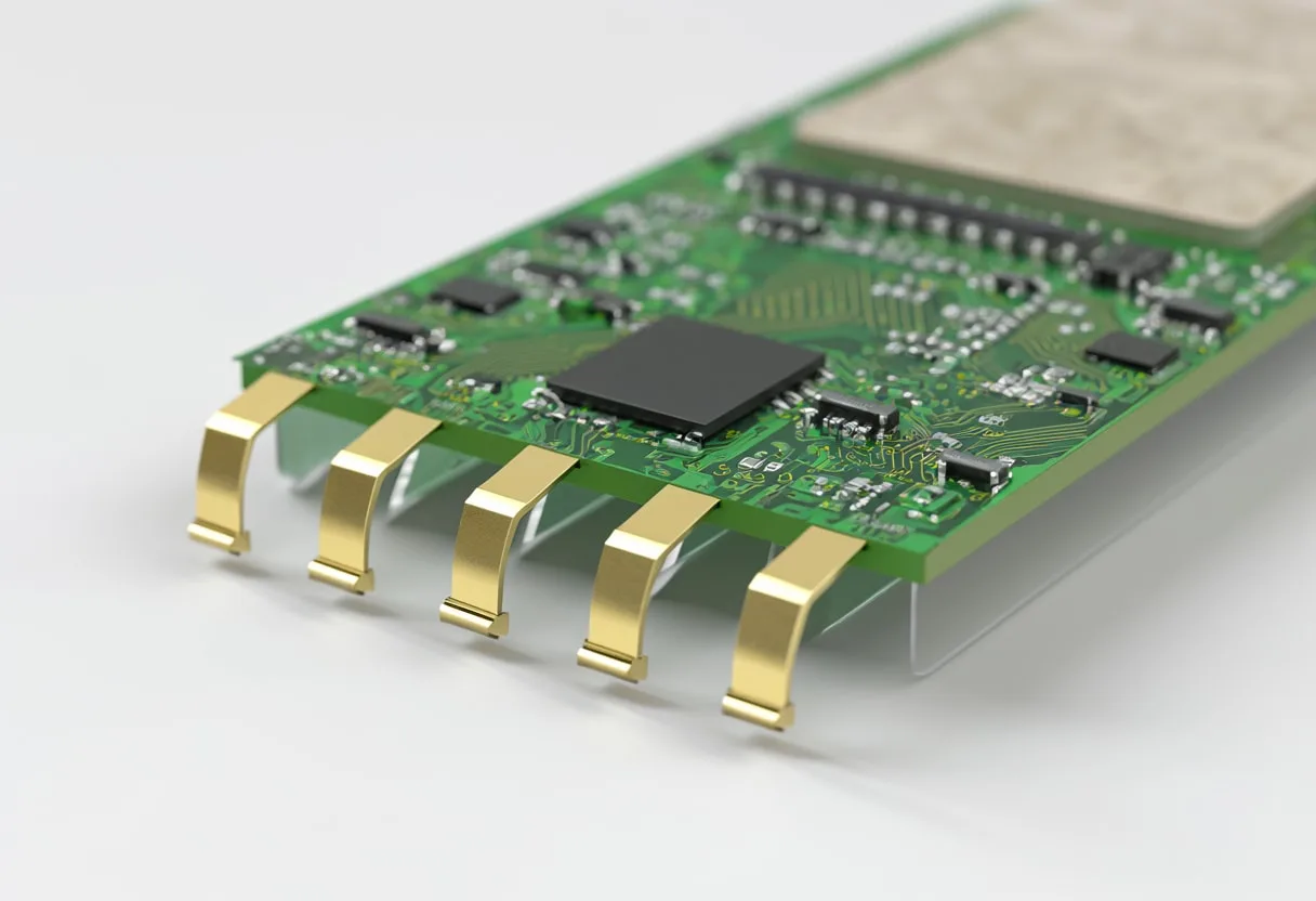 Circuit Board Macro with Shallow Depth in a clean studio