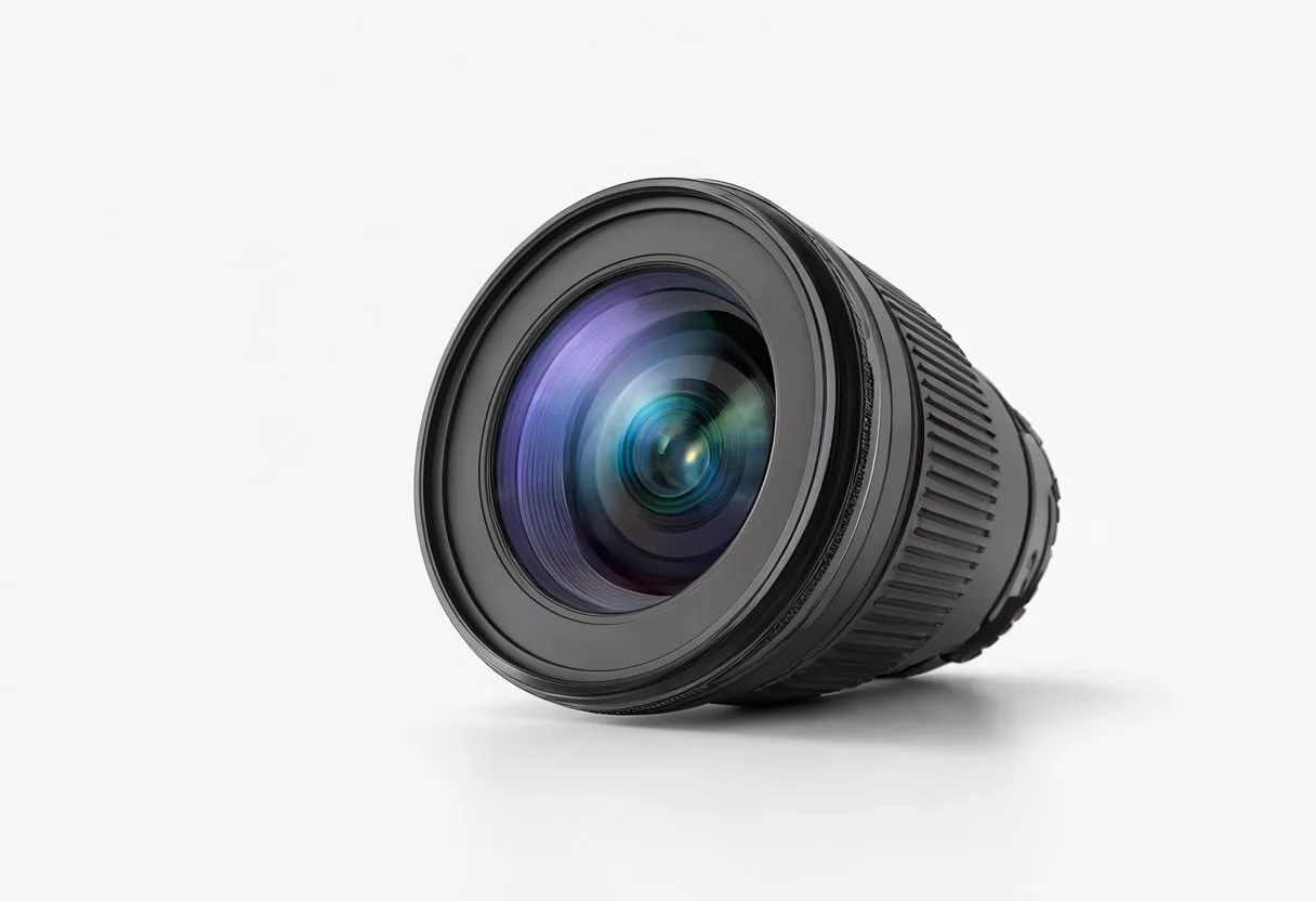 Camera Lens Macro in a clean studio