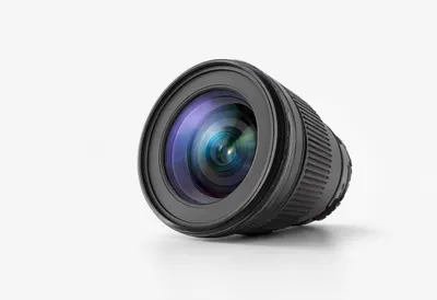 Camera Lens Macro in a clean studio