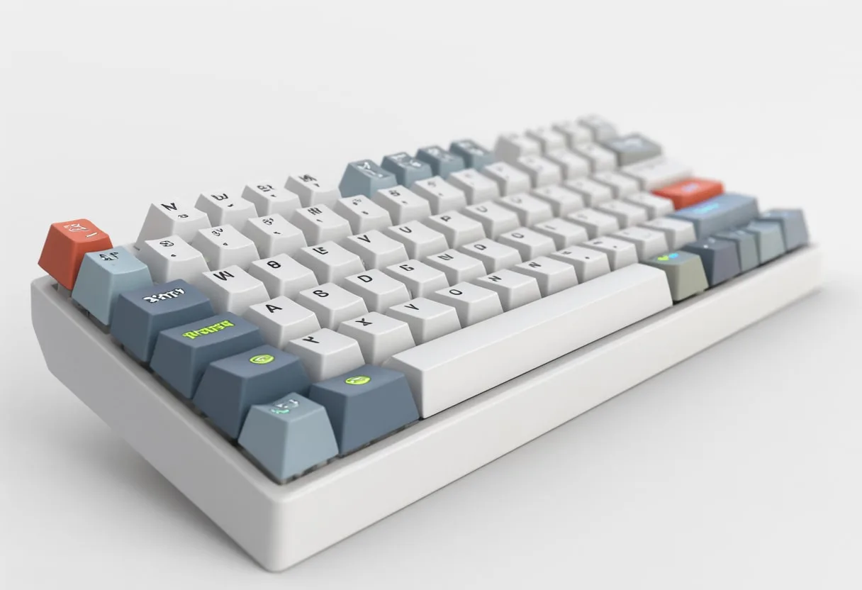 Mechanical Keyboard Corner in a clean studio
