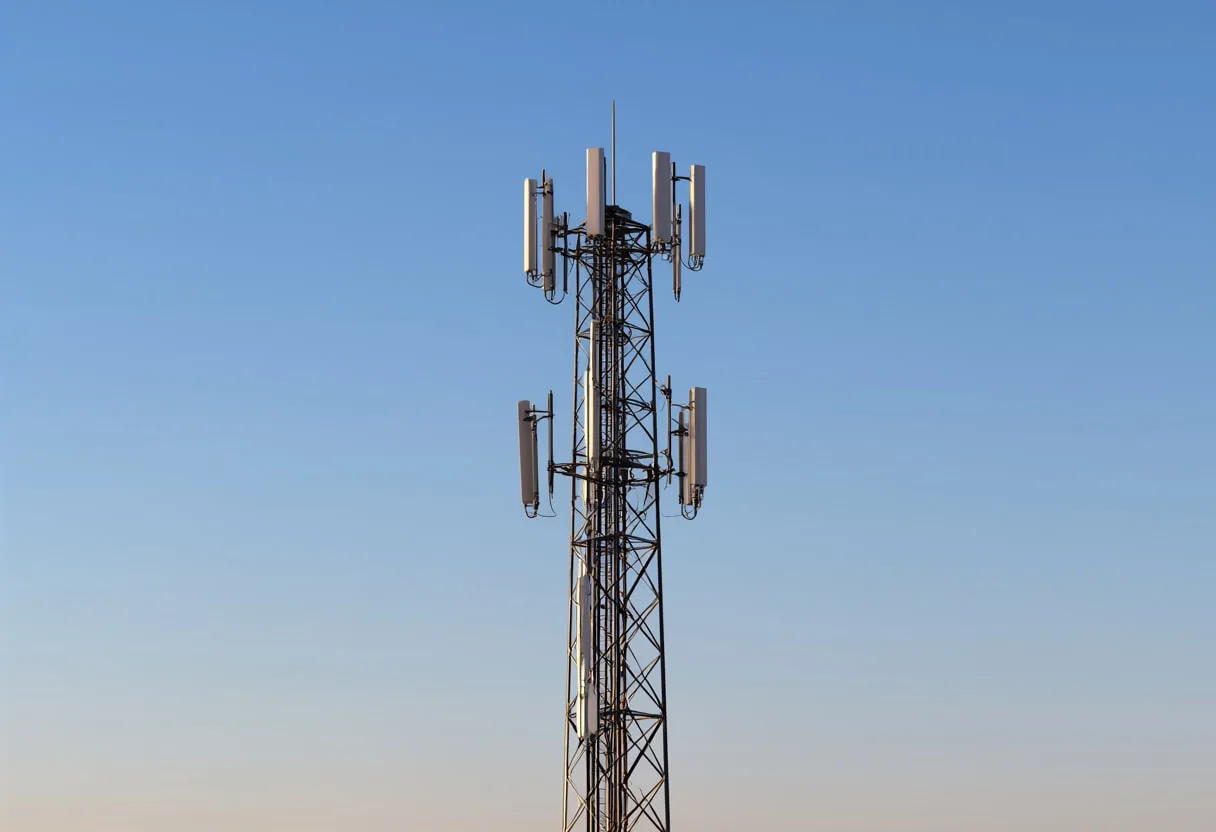 Telecom Tower at Dusk in a clean studio