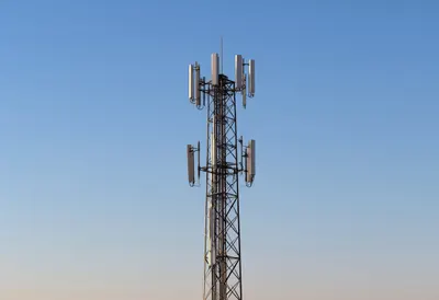 Telecom Tower at Dusk in a clean studio