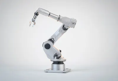 Robot Arm on an Assembly Line with soft rim light