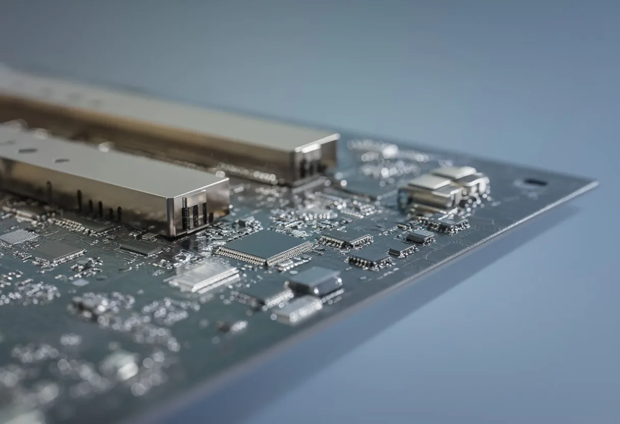 Circuit Board Macro with Shallow Depth with soft rim light