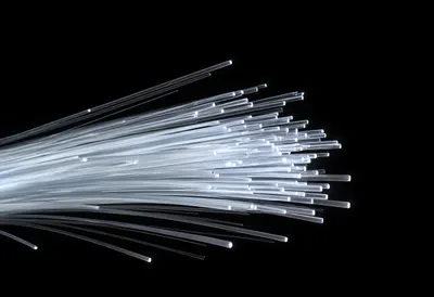 Fibre Optic Strands Glowing with soft rim light