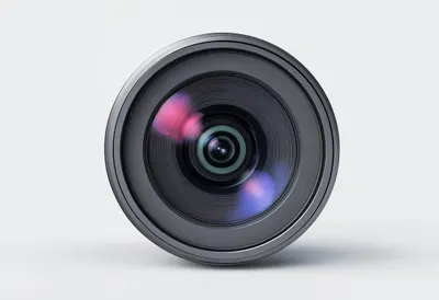 Camera Lens Macro with soft rim light