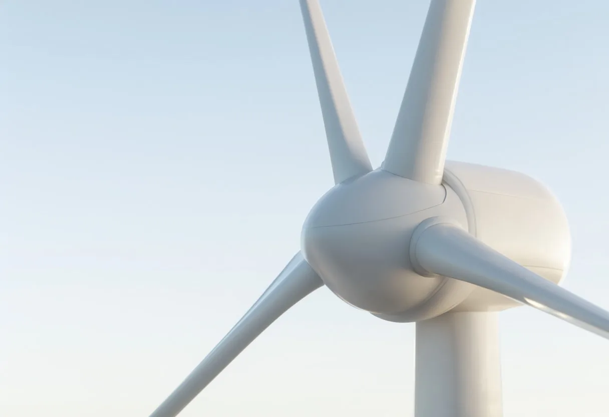 Wind Turbine Nacelle Detail with soft rim light