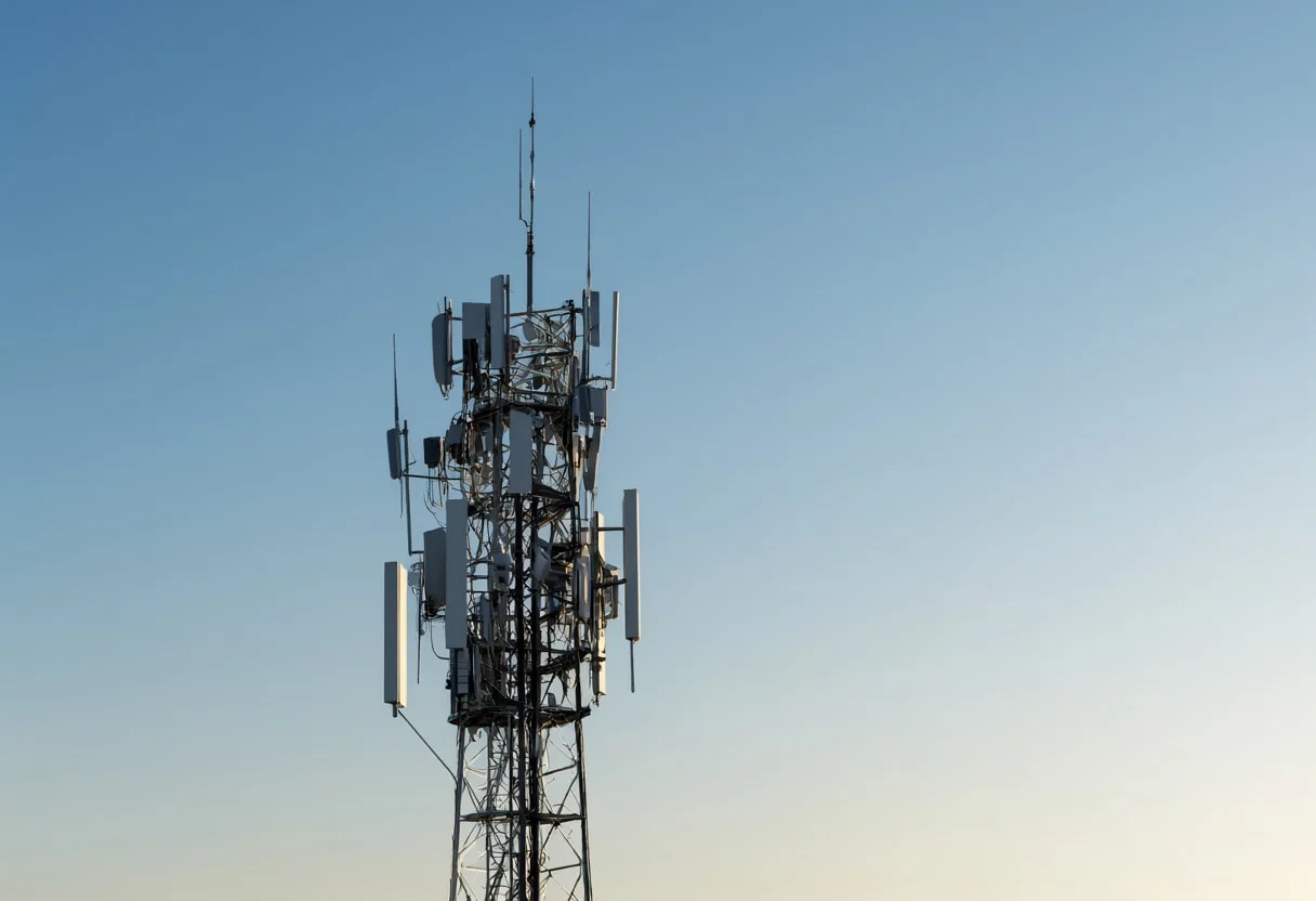 Telecom Tower at Dusk with soft rim light