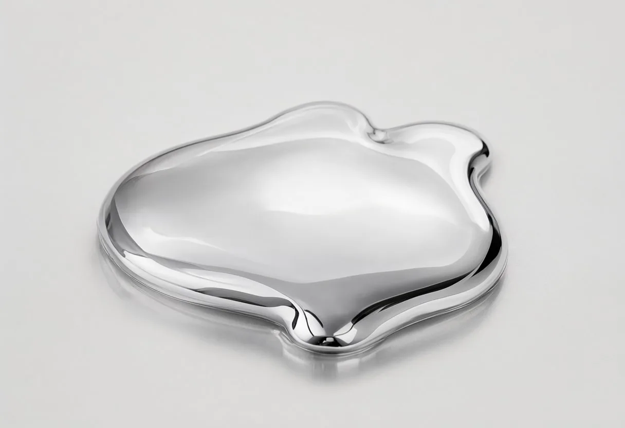 Chrome Blob on Grey