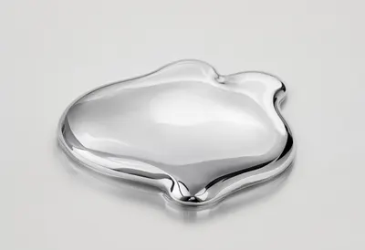Chrome Blob on Grey