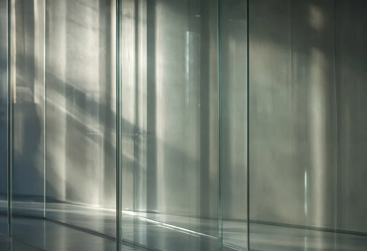 Glass Panels Refraction in a deep palette
