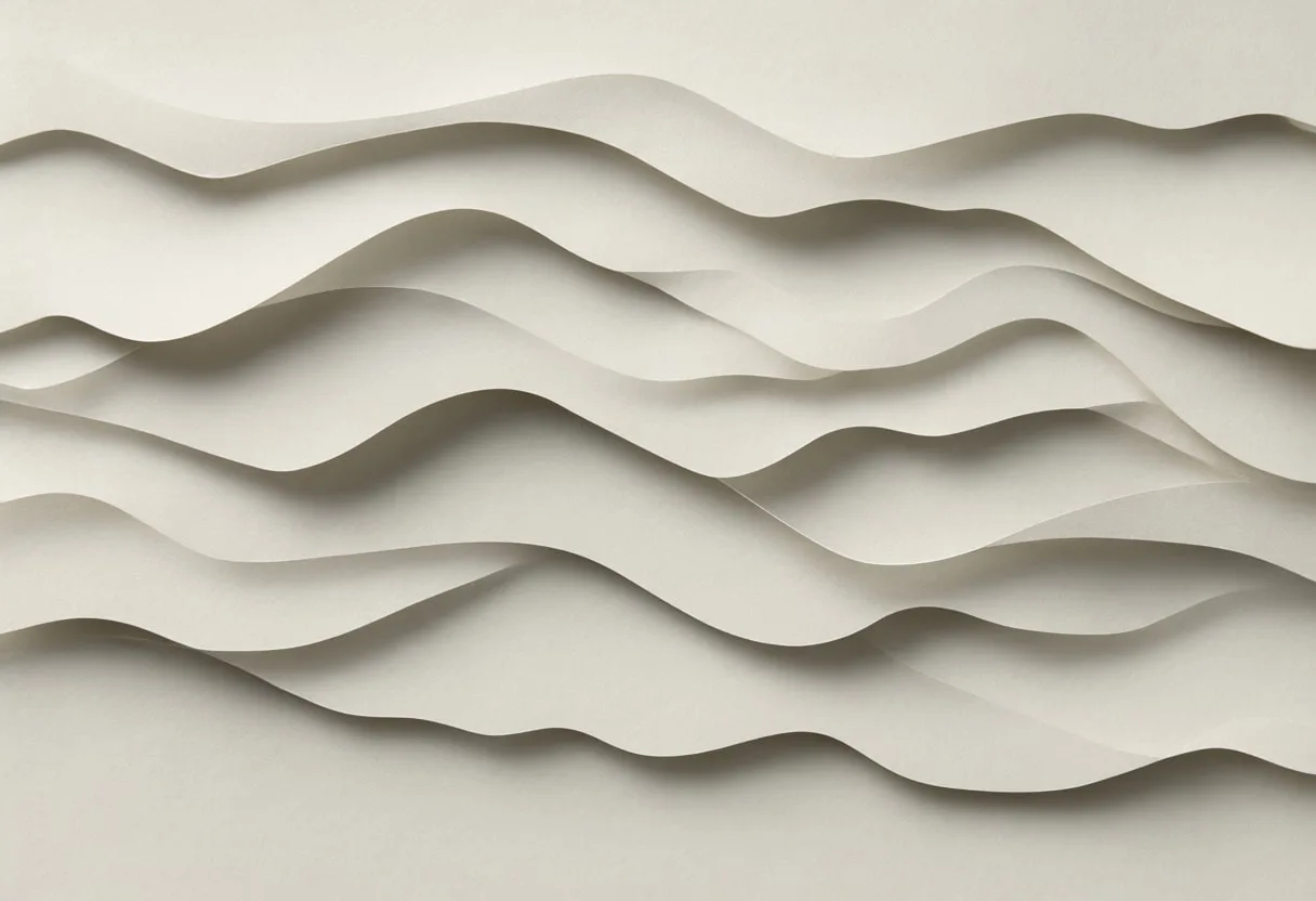 Paper Cut Layers in a deep palette